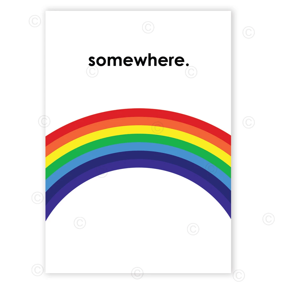 Typo-gra-phy SOMEWHERE - Contemporary Poster Print