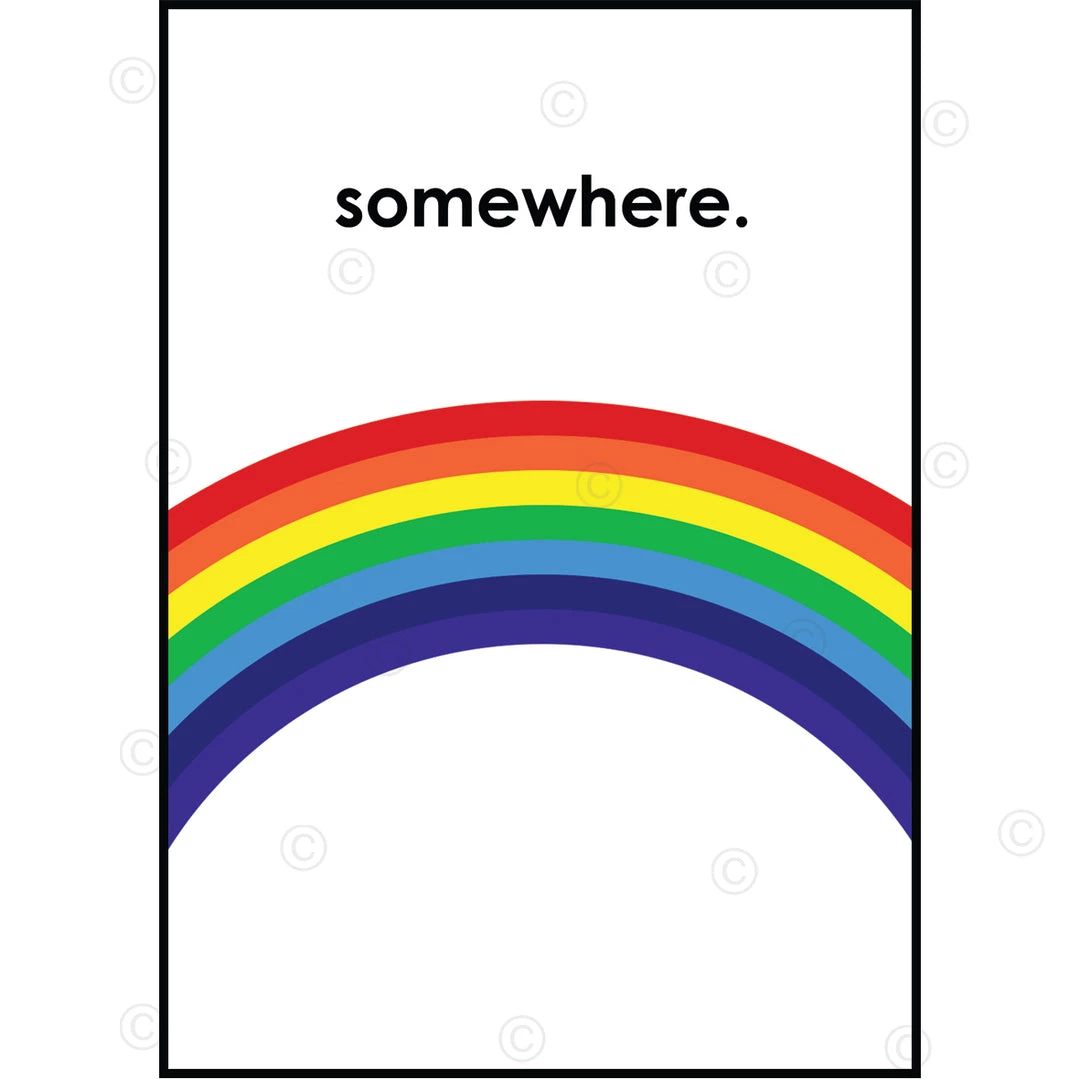 Typo-gra-phy SOMEWHERE - Contemporary Poster Print