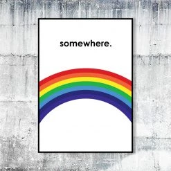 Typo-gra-phy SOMEWHERE - Contemporary Poster Print