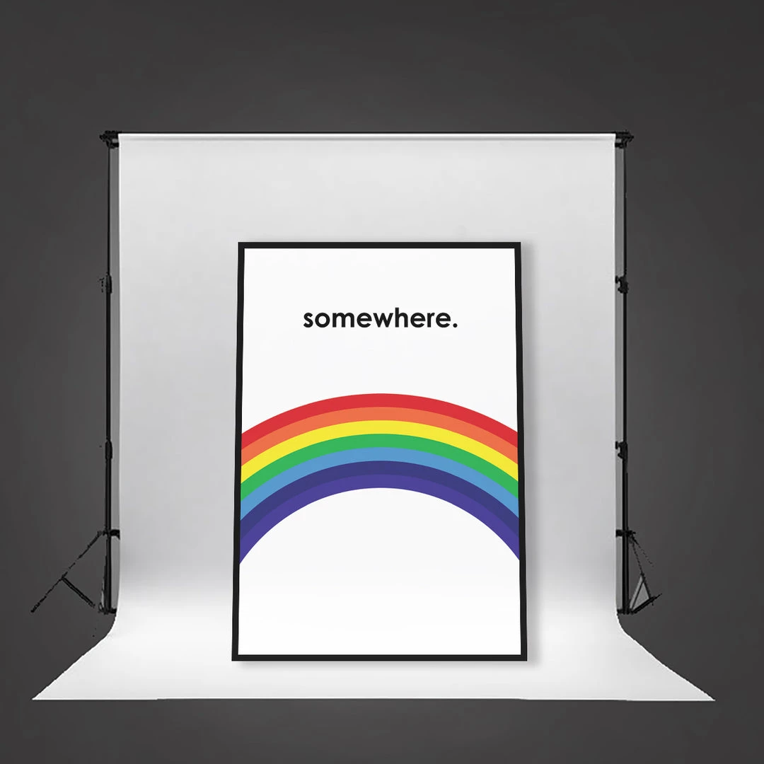 Typo-gra-phy SOMEWHERE - Contemporary Poster Print