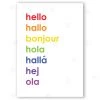 Typo-gra-phy HELLO - Contemporary Cool Paper Aluminium Poster Print Art For The Home