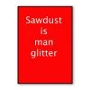 Typo-gra-phy Contemporary SAWDUST IS MAN GLITTER