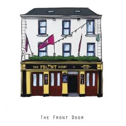 Cowfield Design Irish Pub Prints The FRONT DOOR - Galway Pub Print - Made In Ireland