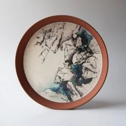 Stephen Farnan Pottery All Pottery Maps + Cracks Platter