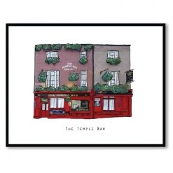 Cowfield Design Irish Pub Prints The TEMPLE BAR - Dublin Pub Print - Made In Ireland
