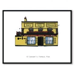 Cowfield Design Irish Pub Prints O’CONNOR’S FAMOUS PUB - Galway Pub Print - Made In Ireland