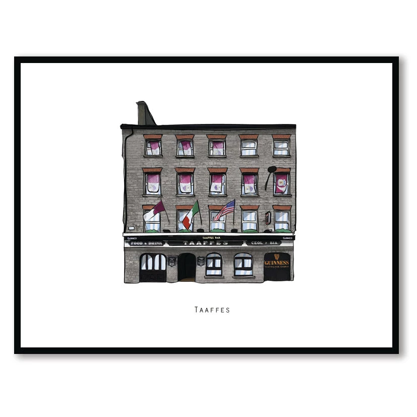 Cowfield Design Irish Pub Prints TAAFFES - Galway Pub Print - Made In Ireland