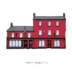 Cowfield Design MURTY RABBITT’S - Galway Pub Print - Made In Ireland