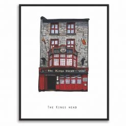 Cowfield Design The KINGS HEAD - Galway Pub Print - Made In Ireland Irish Pub Prints