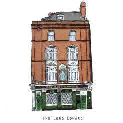 Cowfield Design The LORD EDWARD - Dublin Pub Print - Made In Ireland Irish Pub Prints
