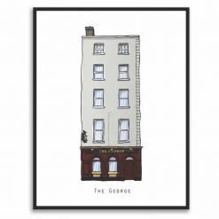 Cowfield Design Irish Pub Prints The GEORGE - Dublin Pub Print - Made In Ireland