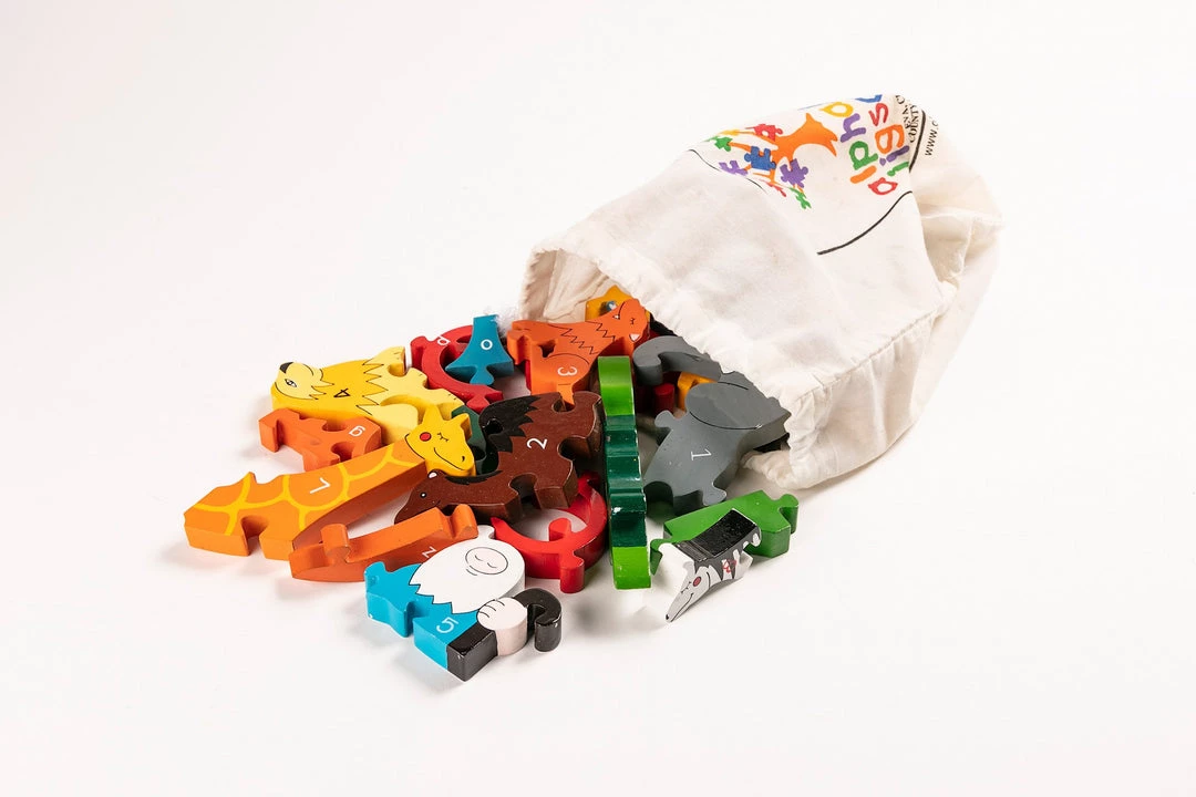 Wooden Jigsaw Puzzles NOAH'S ARK - Wooden Alphabet Jigsaw Puzzle