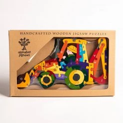 BACKHOE - Wooden Alphabet Jigsaw Puzzle