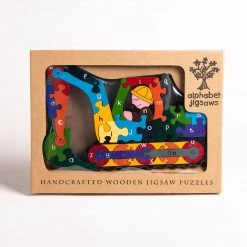 DIGGER - Wooden Alphabet Jigsaw Puzzle Wooden Jigsaw Puzzles