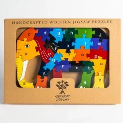 Wooden Jigsaw Puzzles ELEPHANT - Wooden Alphabet Jigsaw Puzzle