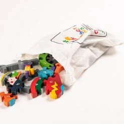 Wooden Jigsaw Puzzles MOTORBIKE - Wooden Alphabet Jigsaw Puzzle