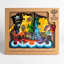 PIRATE SHIP - Wooden Alphabet Jigsaw Puzzle Wooden Jigsaw Puzzles