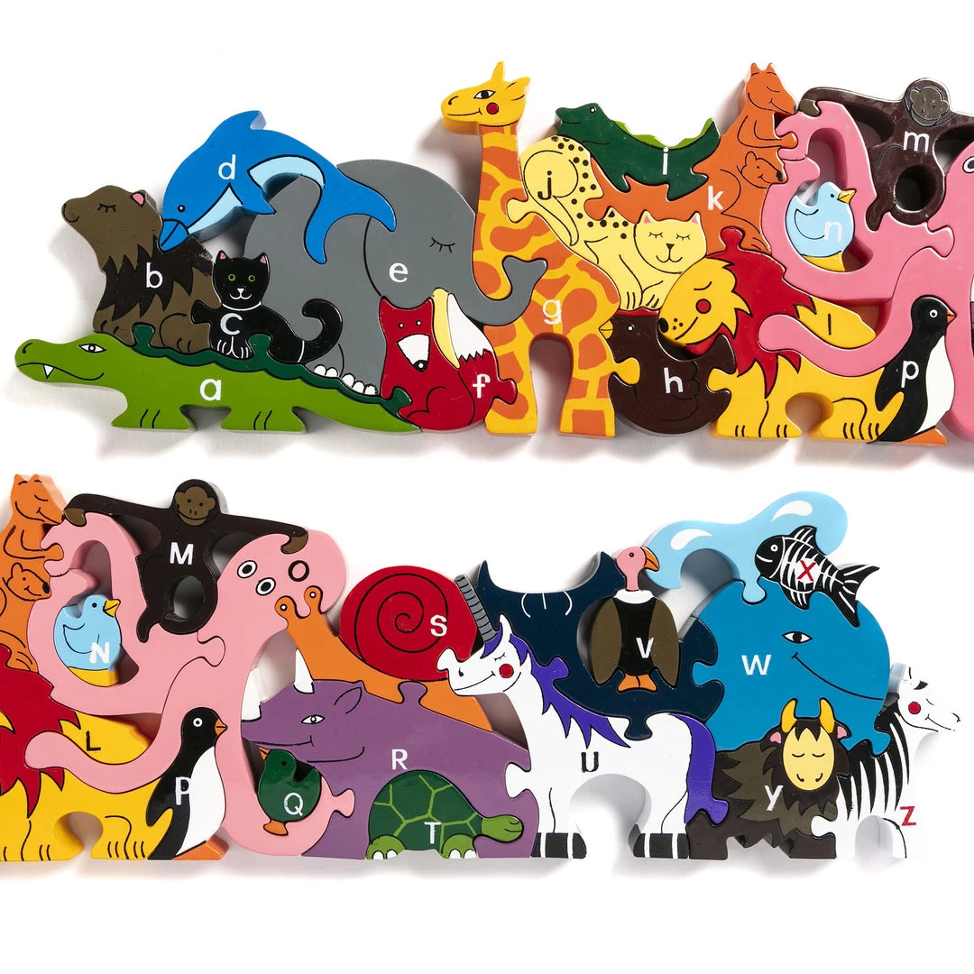 Wooden Jigsaw Puzzles ZOO - Wooden Alphabet Jigsaw Puzzle