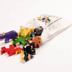 Alphabet Jigsaw COW ROW - Wooden Number Jigsaw Puzzle