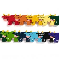 Alphabet Jigsaw COW ROW - Wooden Number Jigsaw Puzzle