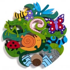 Alphabet Jigsaw CREEPY CRAWLIES - Wooden Number Jigsaw Puzzle Wooden Jigsaw Puzzles