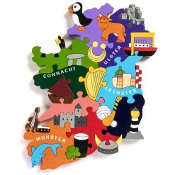 Alphabet Jigsaw IRELAND PROVINCES - Wooden Jigsaw Puzzle Wooden Jigsaw Puzzles