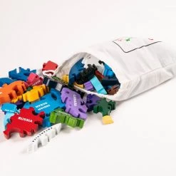 Alphabet Jigsaw Wooden Jigsaw Puzzles MAP OF WORLD - Wooden Jigsaw Puzzle