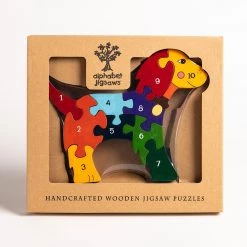 Alphabet Jigsaw DOG - Wooden Number Jigsaw Puzzle Wooden Jigsaw Puzzles