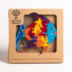 Alphabet Jigsaw FISH - Wooden Number Jigsaw Puzzle