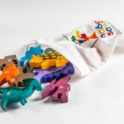 Alphabet Jigsaw Wooden Jigsaw Puzzles DINO ROW - Wooden Number Jigsaw Puzzle