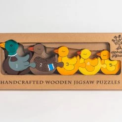 Alphabet Jigsaw DUCK ROW - Wooden Number Jigsaw Puzzle