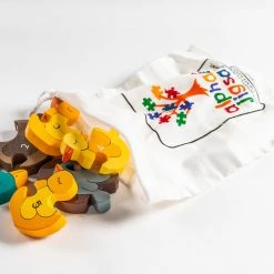 Alphabet Jigsaw DUCK ROW - Wooden Number Jigsaw Puzzle