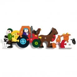 Alphabet Jigsaw FARM - Wooden Number Jigsaw Puzzle Wooden Jigsaw Puzzles