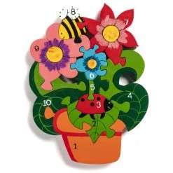 Alphabet Jigsaw FLOWERPOT - Wooden Number Jigsaw Puzzle Wooden Jigsaw Puzzles