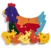 Alphabet Jigsaw HEN - Wooden Number Jigsaw Puzzle