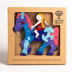 Alphabet Jigsaw HORSE - Wooden Number Jigsaw Puzzle