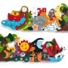 Wooden Jigsaw Puzzles SUN & MOON - Wooden Alphabet Jigsaw Puzzle