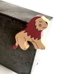 Alphabet Jigsaw LION - Wooden Animal Magnet