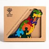 Alphabet Jigsaw T-REX - Wooden Number Jigsaw Puzzle Wooden Jigsaw Puzzles