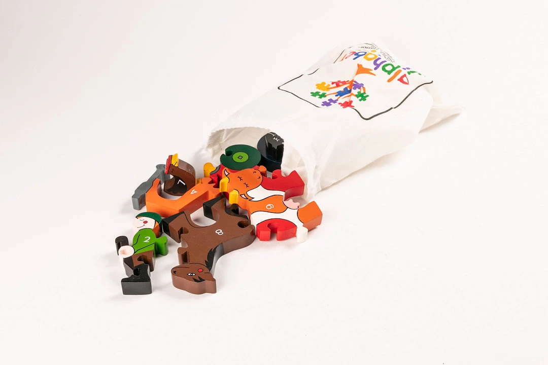 Alphabet Jigsaw Wooden Jigsaw Puzzles IRISH FARM - Wooden Jigsaw Puzzle