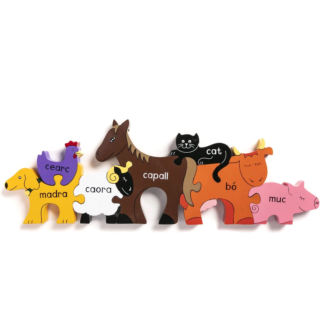 Alphabet Jigsaw Wooden Jigsaw Puzzles IRISH FARM - Wooden Jigsaw Puzzle