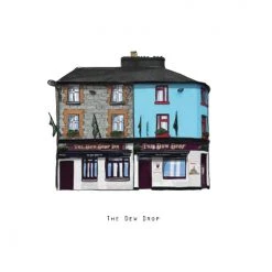 Cowfield Design The DEW DROP - Galway Pub Print - Made In Ireland Irish Pub Prints