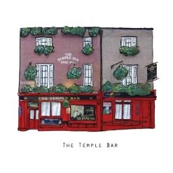 Cowfield Design Irish Pub Prints The TEMPLE BAR - Dublin Pub Print - Made In Ireland