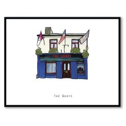 Cowfield Design The QUAYS - Galway Pub Print - Made In Ireland