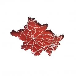 BB Papercuts Places TYRONE - Papercut Map - Designed Imagined Made In Ireland