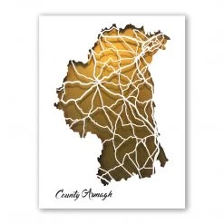 BB Papercuts ARMAGH - Papercut Map - Designed Imagined Made In Ireland Places