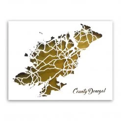 BB Papercuts County DONEGAL - Papercut Map - Designed Imagined Made In Ireland Places