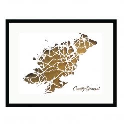 BB Papercuts County DONEGAL - Papercut Map - Designed Imagined Made In Ireland Places