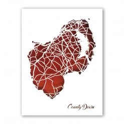 BB Papercuts County DOWN - Papercut Map - Designed Imagined Made In Ireland Places