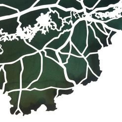 BB Papercuts County FERMANAGH - Papercut Map - Designed Imagined Made In Ireland Places